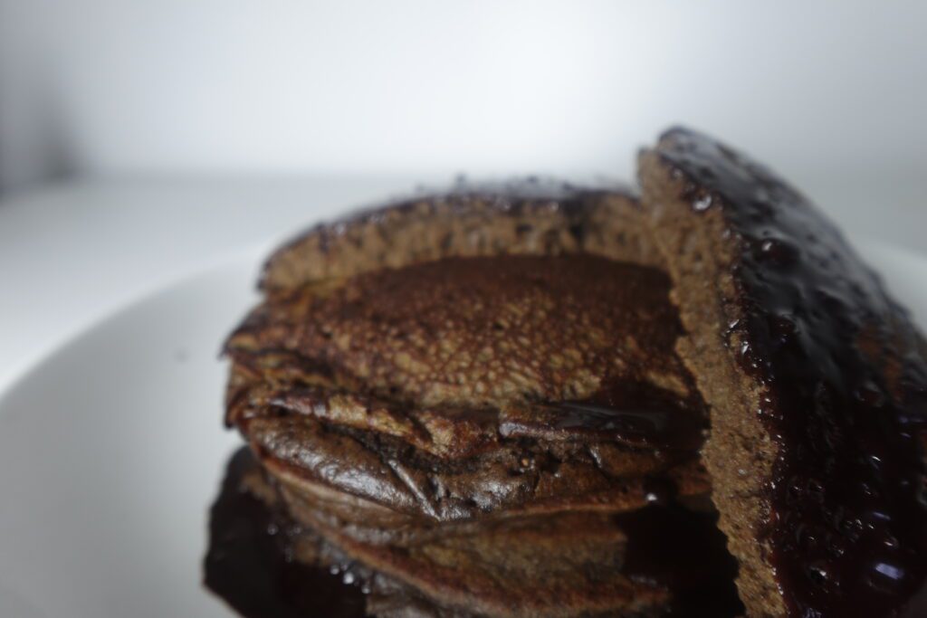 texture chocolate pancakes
